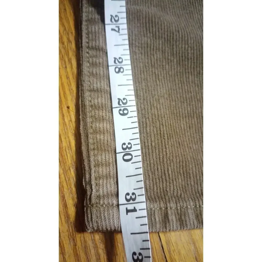J. Crew 484 Corduroy Pants Mens 32x32 Slim Fit Straight Leg Brown Stretch Preppy